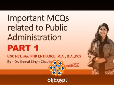 Important Public Administration MCQs: Part 1-7