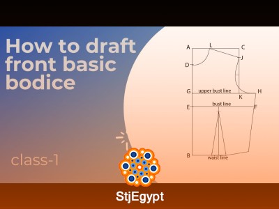 Front Basic Bodice Block for Beginners (Pattern Making Class 1)